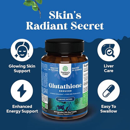 Reduced Glutathione Supplement with Glutamic Acid 500mg Per