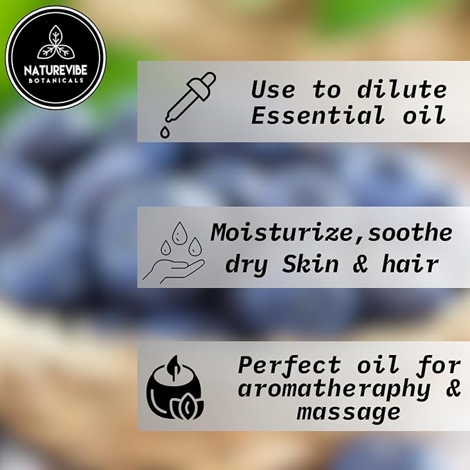 Naturevibe Botanicals Blueberry Oil 32 Ounces 100% Pure