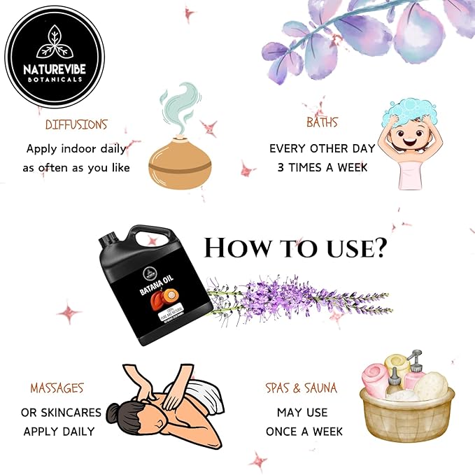 Naturevibe Botanicals Batana Oil 32 Ounces 100% Pure