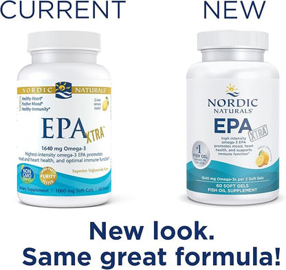 Nordic Naturals EPA Xtra, Lemon 60 Soft 1640 mg Omega-3 - 30 Servings