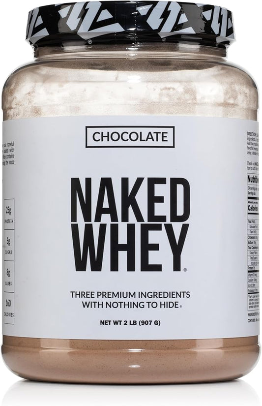 NAKED Whey Chocolate Protein Powder 3 Ingredients 24 Servings