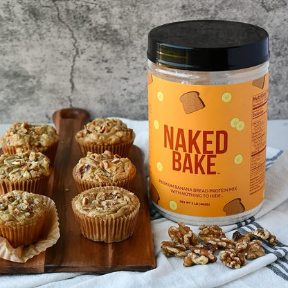 Naked Bake - Banana Bread Mix, Multi Purpose Protein Powder For Baking, Shakes, Pancakes, 15G Protein - Gluten Free, Non-Gmo, No Soy, No Artificial Sweeteners, Flavors Or Colors - 1 Lb