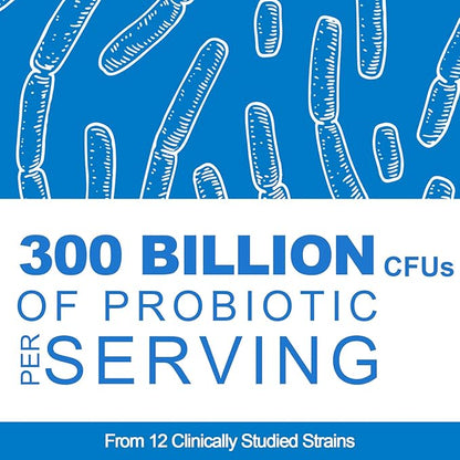 300 Billion CFU Probiotic, Probiotics 12 Probiotics 3 Prebiotics, 60 Counts