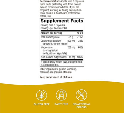 Nature’s Way Calcium-Magnesium-Zinc 250 Capsules