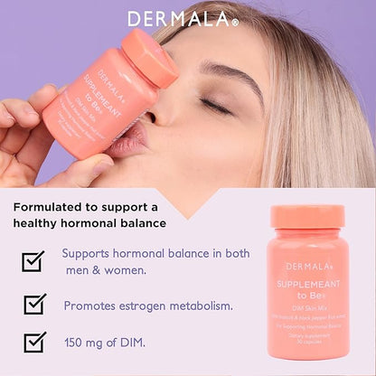 DIM Skin Mix Acne Supplement | Supporting Hormonal Balance and Estrogen Metabolism for Men & Women | Clear Blemish-Free Radiant Healthy Skin | Help Treat Breakouts with Diindolylmethane (DIM)