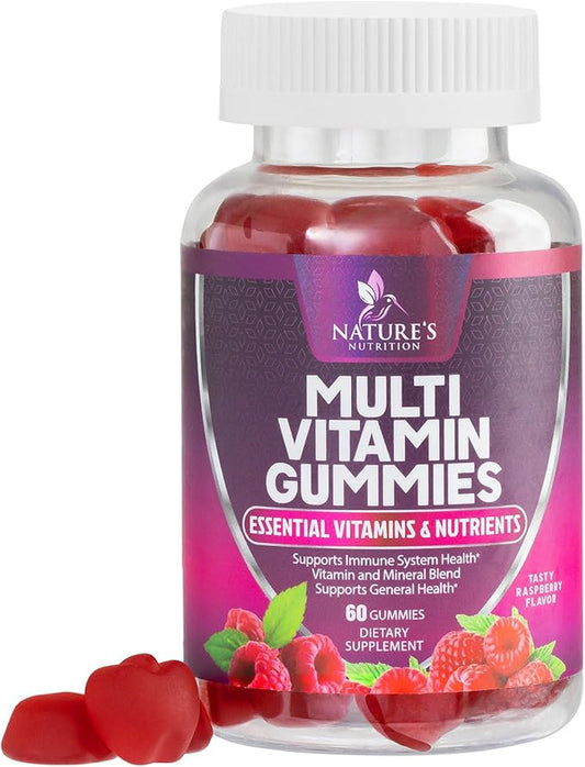 Multivitamin Gummies, Extra Strength Daily Multi B6, B12, B12, Zinc 60 Gummies