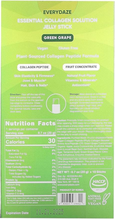 EVERYDAZE Essential Collagen Solution Jelly Stick 10 Packs