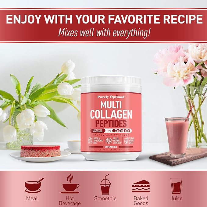 Multi Collagen Peptides Powder 5 Types 16 oz