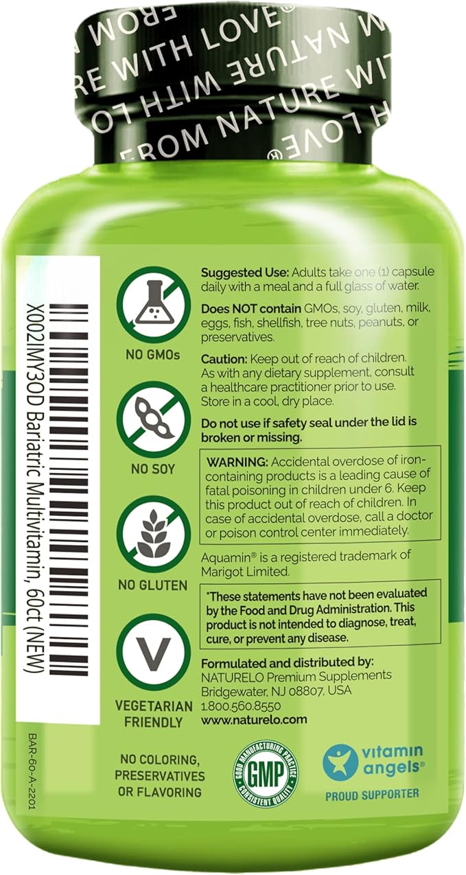 NATURELO Bariatric Multivitamin 120 Veggie