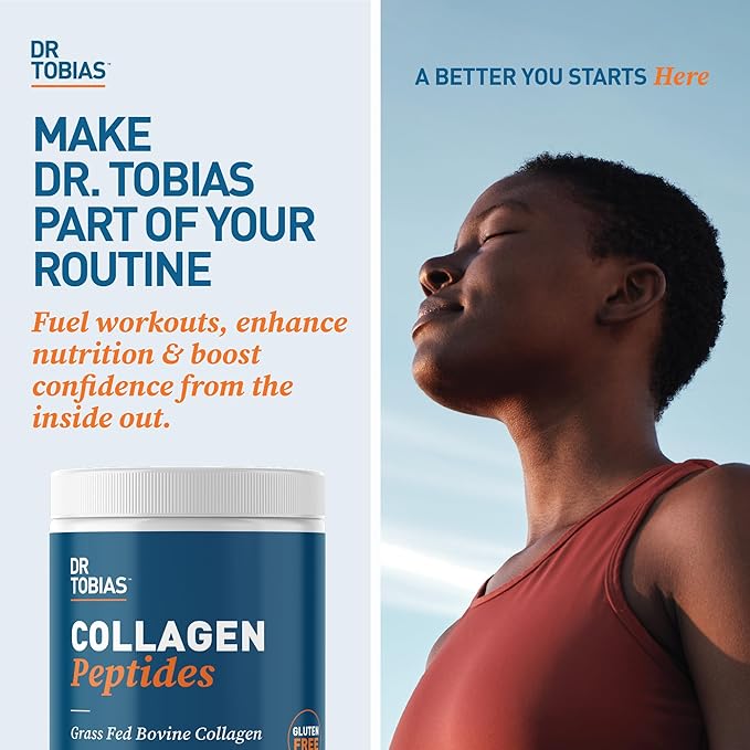 Dr. Tobias Collagen Peptides Powder, Grass 20 OZ, 28 Servings