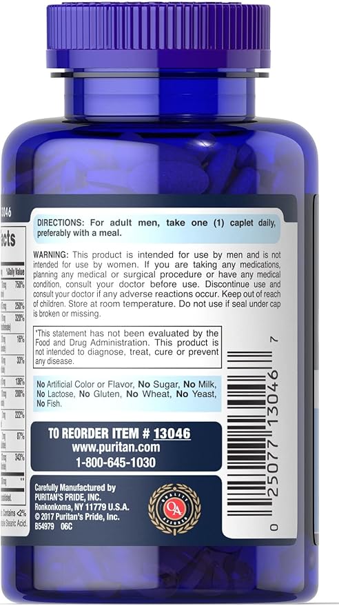 Puritan's Pride One Daily Mens Multivitamin 100 Count