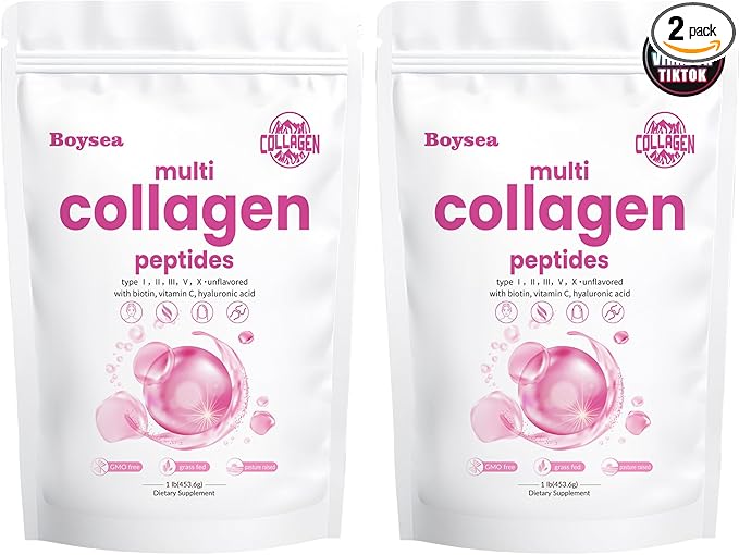 Boysea.Multi-Collagen Peptides Powder 2LB