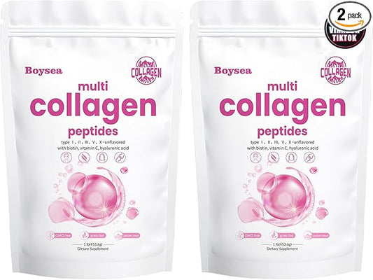 Boysea.Multi-Collagen Peptides Powder 2LB