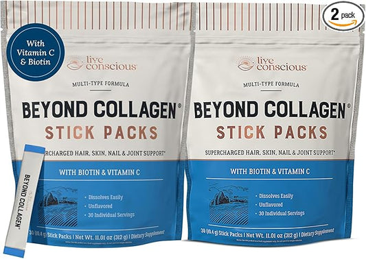 Live Conscious Beyond Collagen Peptides Powder 30 Pack (2pk)