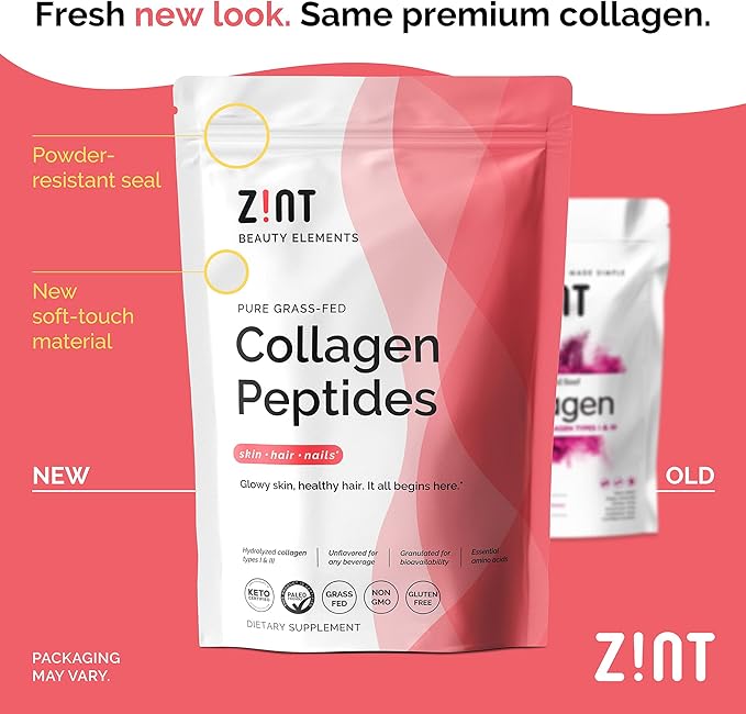 Zint Collagen Peptides Powder: Paleo & 16 oz