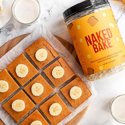 Naked Bake - Banana Bread Mix, Multi Purpose Protein Powder For Baking, Shakes, Pancakes, 15G Protein - Gluten Free, Non-Gmo, No Soy, No Artificial Sweeteners, Flavors Or Colors - 1 Lb