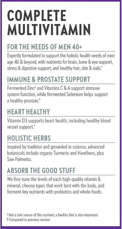 New Chapter Men's Multivitamin 40 Plus 40+, Made 96 ct