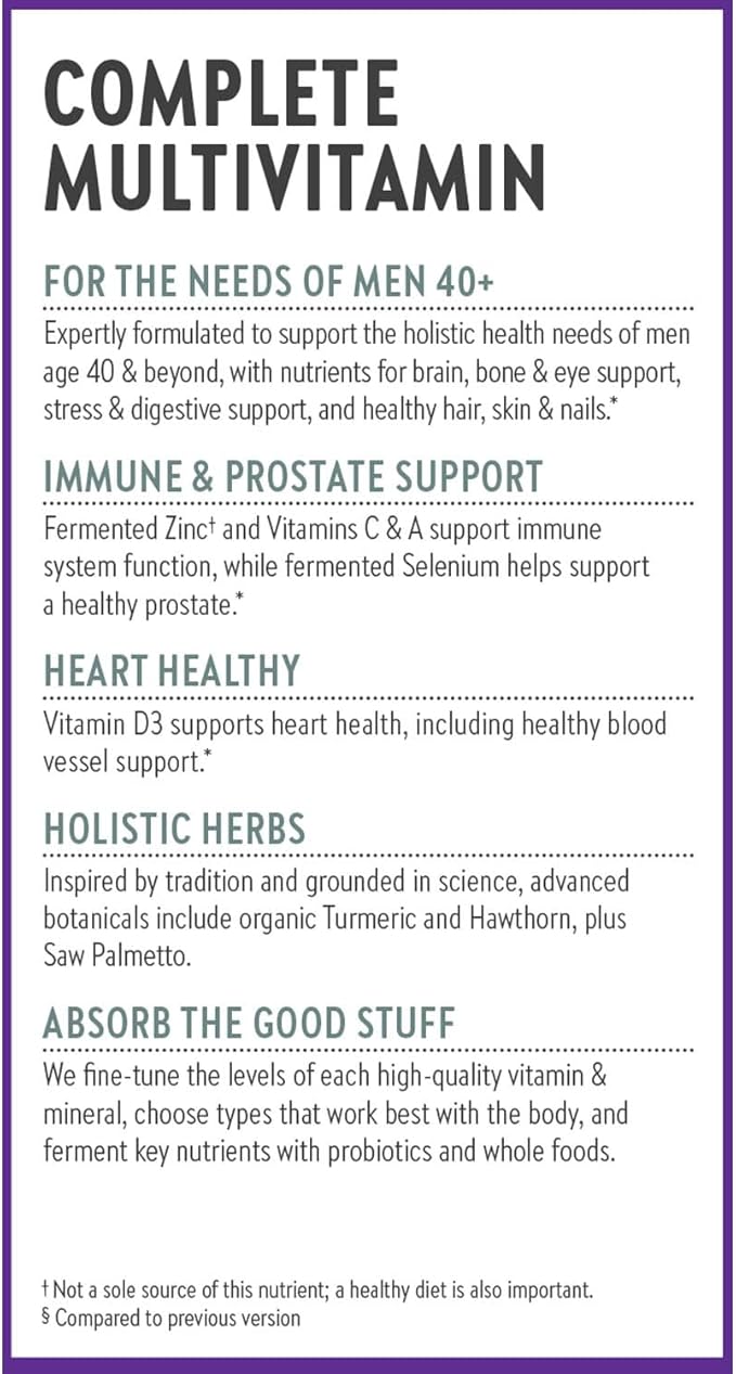 New Chapter Men's Multivitamin 40 Plus 40+, Made 48 ct