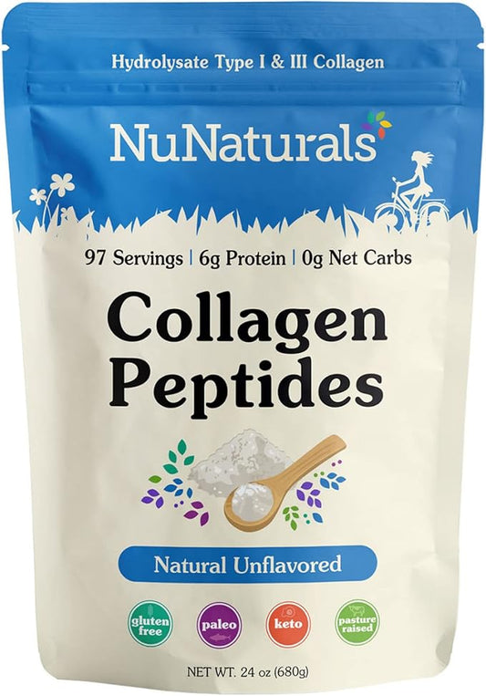 Nunaturals Collagen Peptides Powder (Type I, 24oz