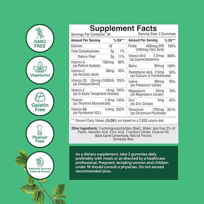 Sugar Free Gummy Vitamins for Teen 12-17 Gummies 12-17 for 12-17 and