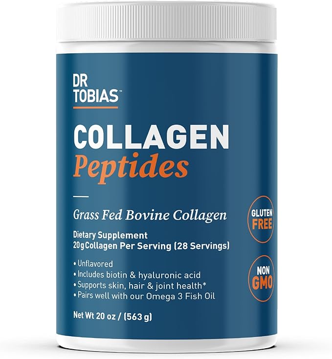 Dr. Tobias Collagen Peptides Powder, Grass 20 OZ, 28 Servings