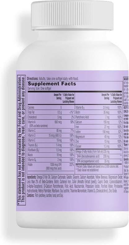 ONE A DAY Postnatal Complete Multivitamin Omega-3 DHA, 60 Count
