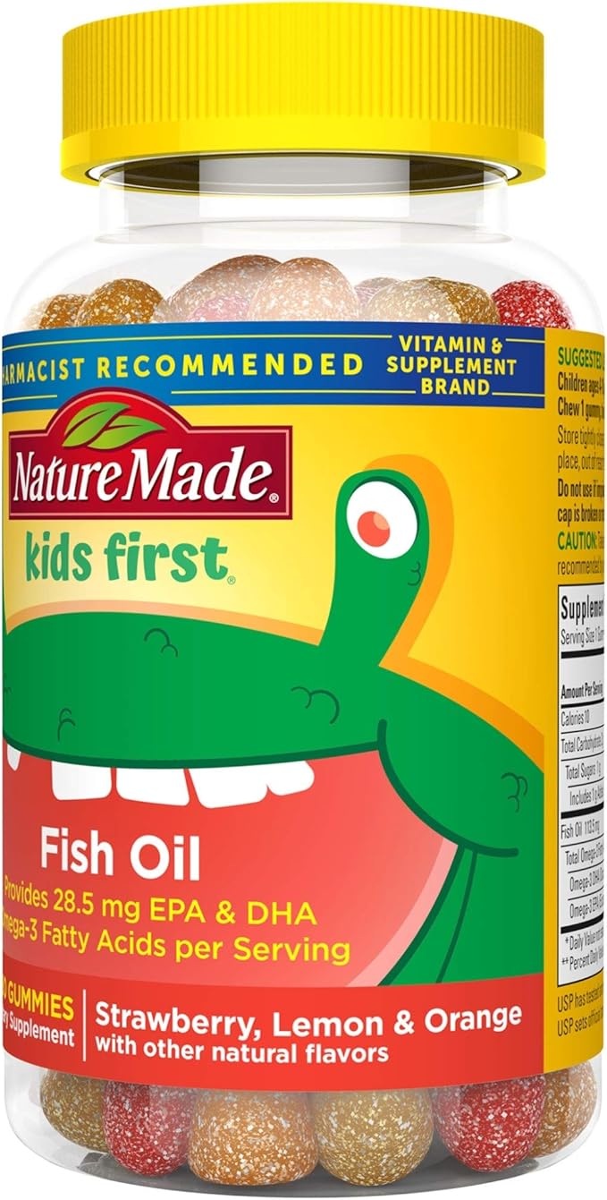 Nature Made Kids First Fish Oil 80 Count 28.5 mg Omega-3s† (Packaging