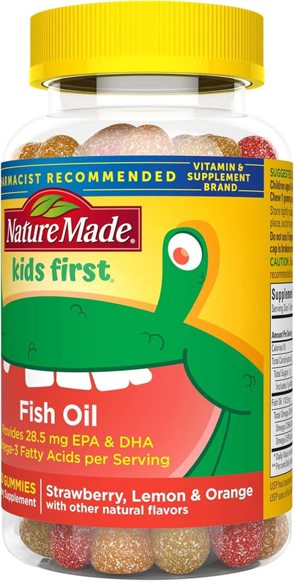 Nature Made Kids First Fish Oil 80 Count 28.5 mg Omega-3s† (Packaging