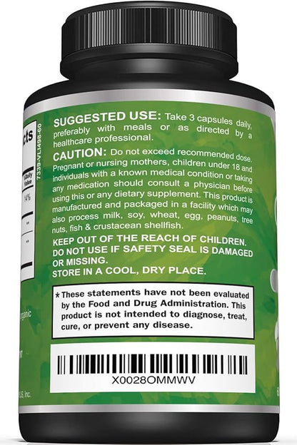 Sunergetic Premium Calcium D-Glucarate Supplement 500mg of 60 Capsules