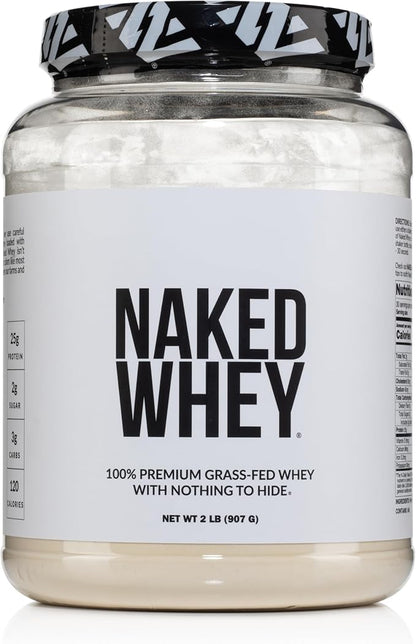 NAKED Whey 2LB 100% Grass Fed 1 Ingredient,