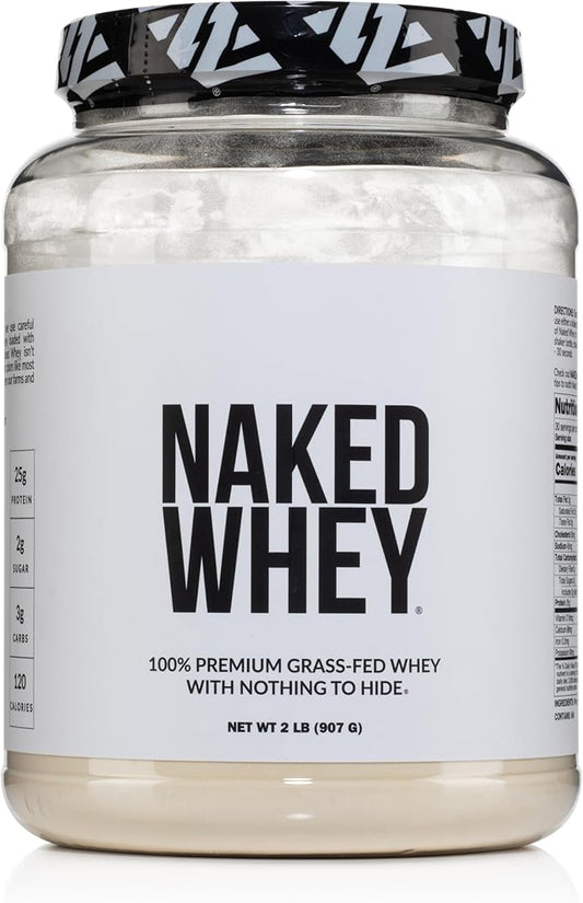 NAKED Whey 2LB 100% Grass Fed 1 Ingredient,