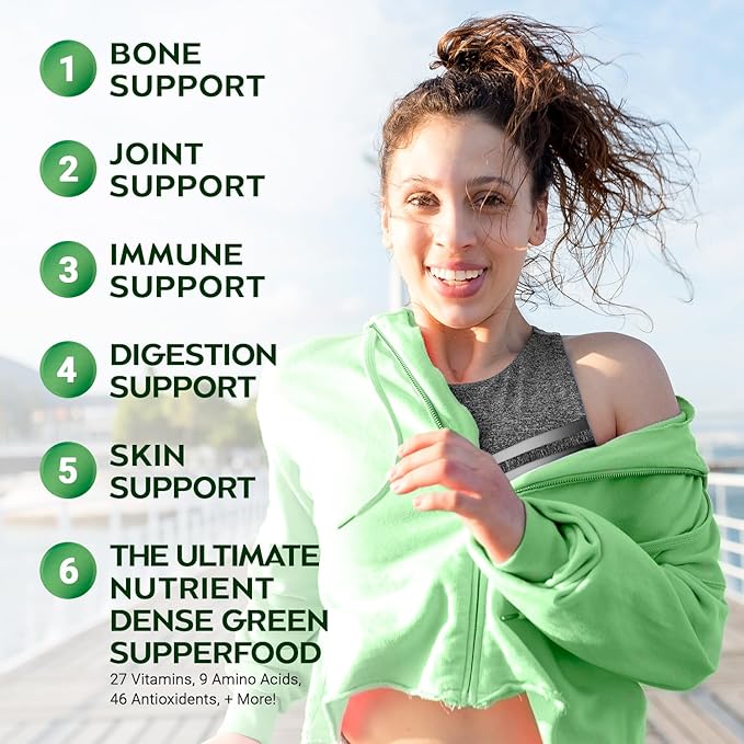 Moringa Powder Capsules - Pure Nutrient-Rich Moringa Powder - A Natural Green Antioxidant Superfood - Supports Energy, Skin Health, Gut Health+ - w/Essential Vitamins & Amino Acids A1