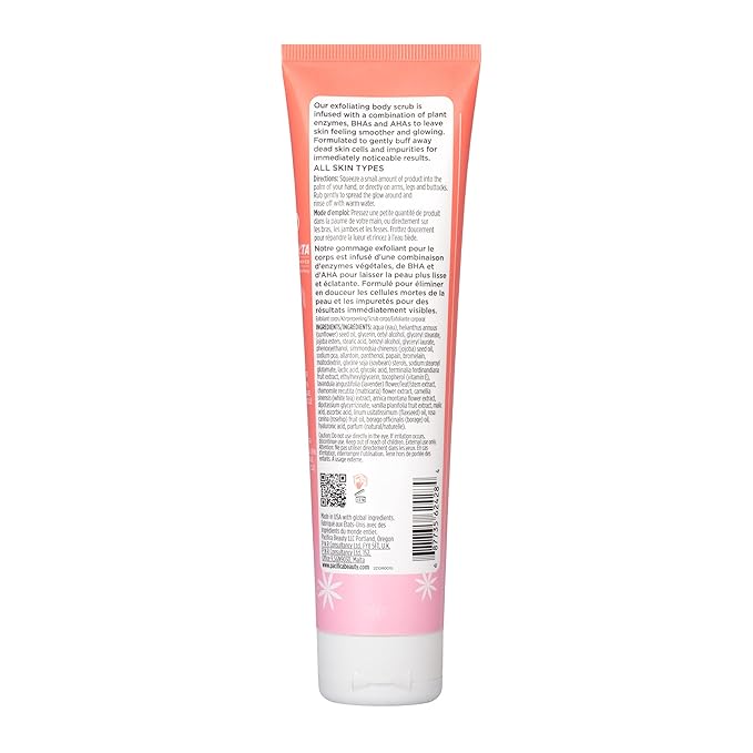 Pacifica Beauty Glow Baby Vitamin C Brightening Body Lotion and AHA Brightening Body Scrub Set, Bath and Body, Vitamin E, Kakadu, Moisturizing, Exfoliating, Hydrating, Vegan, 5 fl oz Each (Set of 2)
