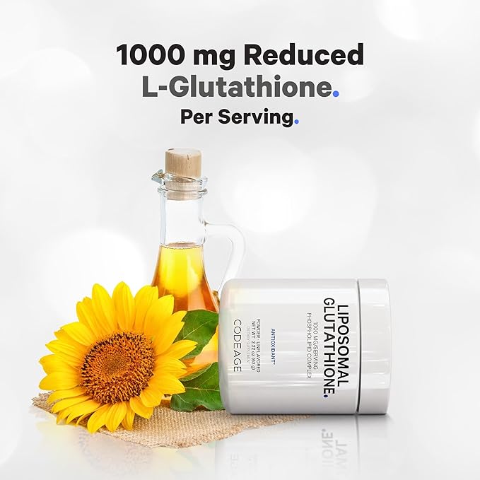 Codeage Liposomal Glutathione Powder 1000 mg 2-Month Supply, 2.22 Oz