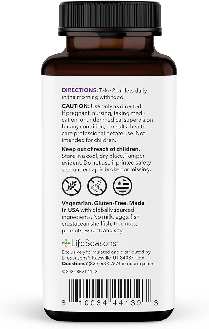NeuroQ Daily Essentials Multivitamin CoQ10, Pantothenic 60 Capsules