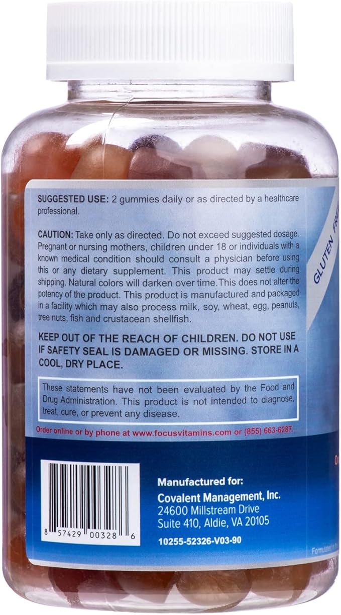 Focus Multivitamin Gummies 90 Ct, 45 Day
