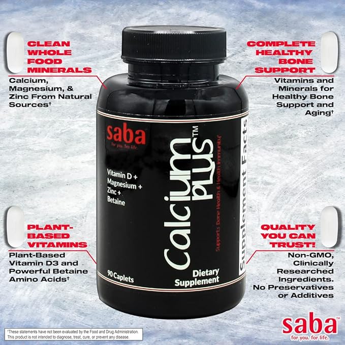 Saba Calcium Plus 90 Caplets