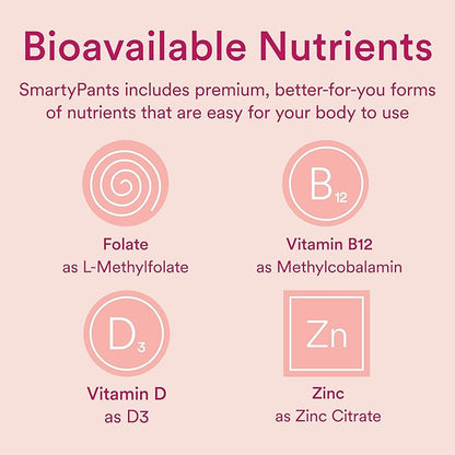 SmartyPants Women's Multivitamin Gummies: Omega 3 CoQ10, Vitamin D3, C, B12, B6, B6, Vitamin 240 Count (40 Day