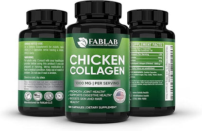 FabLab Chicken Collagen Type II Supplement 100 Capsules