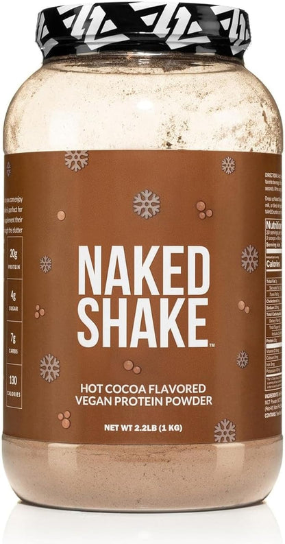 Naked Shake - Hot Cocoa Protein Shake - Plant Based Protein Powder with Mct Oil - Gluten-Free, Soy-Free, No Gmos Or Artificial Sweeteners - 30 Servings