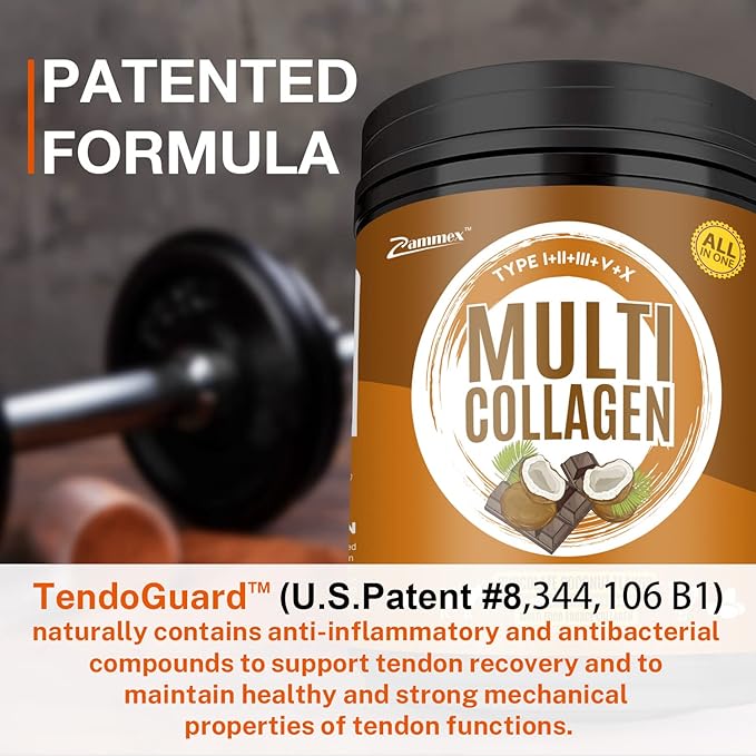 Zammex Multi Collagen Peptides Powder, Type 41 Servings, 1LB