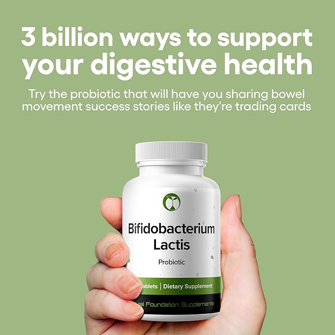 Bifidobacterium Lactis Probiotic Supplement 240 Tablets 3 Billion CFU Probiotics for Men & Women Supports Intestinal Digestive & Gut Health Made in The USA (240, Bifidobacterium Lactis)