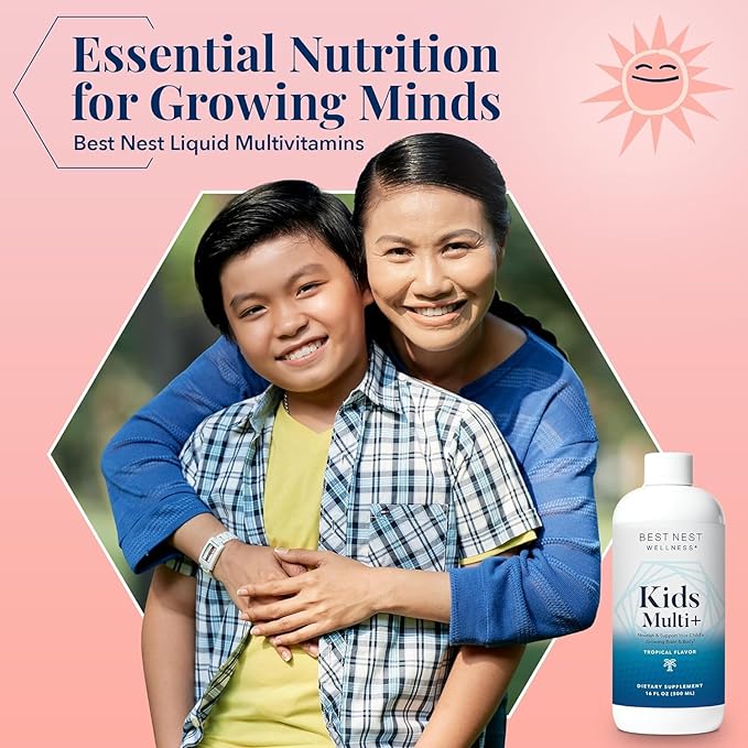 Best Nest Wellness Kids Liquid Multivitamin: B12, Gluten-Free, 16oz