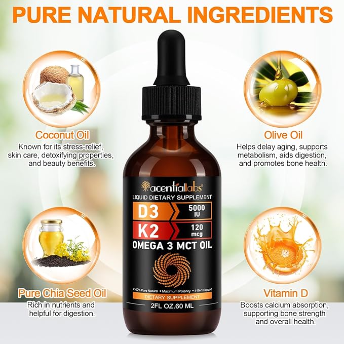 Liquid Vitamin D3 K2,Vitamin D Drops,Vitamin D3 K2,Liquid Vitamin D,Vitamin D Liquid,Organic Vitamin D,D3 K2 Vitamin Supplement,Vitamin D3 and K2,D3 K2 Vitamin Supplement(1pack)