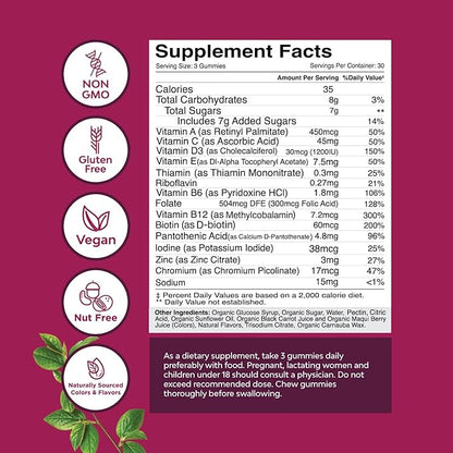 USDA Organic Multivitamin for Women and Men (1 Month)