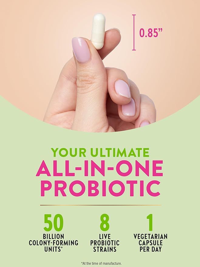 Raw Flora Probiotics for Women | 50 Billion CFU | 60 Capsules | with Cranberry & Prebiotic | Vegetarian & Gluten Free Vitamins | by Nature's Truth