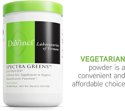 DAVINCI Labs Spectra Greens Detoxifier - Probiotic Supplement Aids Digestive Health Heart Health & Detoxification* - Immune Health Supplement with Digestive Enzymes - 30 Servings (356.25 g)