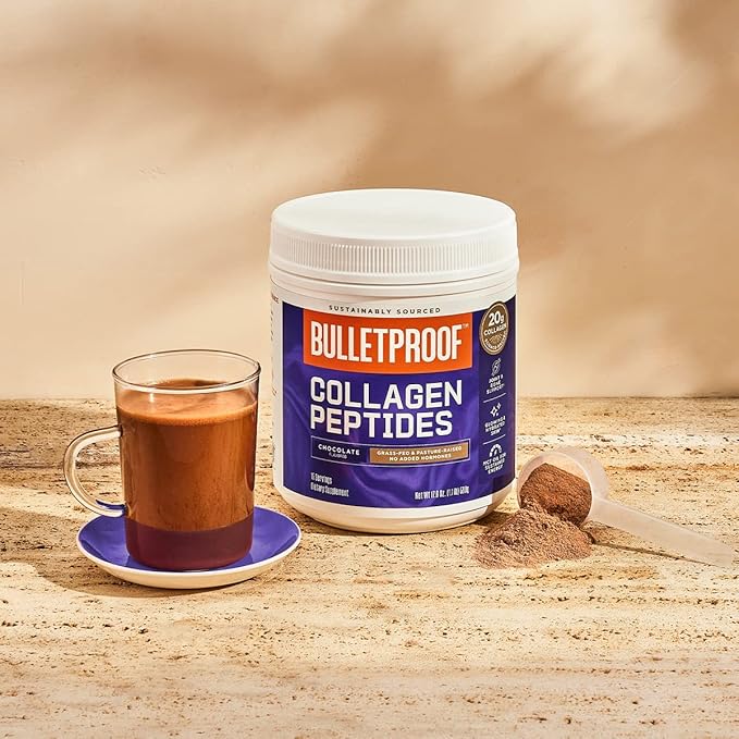 Bulletproof Chocolate Collagen Peptides Powder 14.3 Ounces,