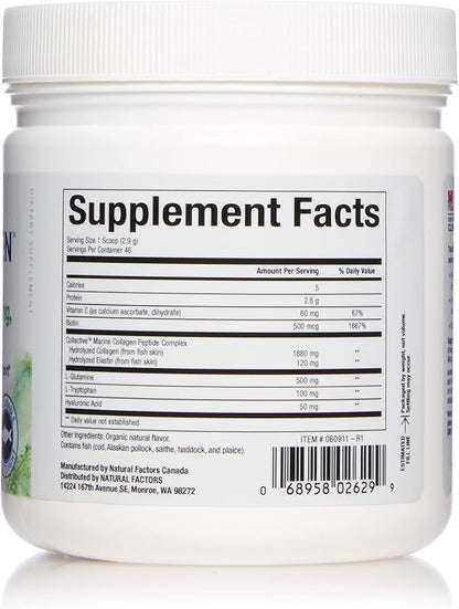 Natural Factors, Total Body Marine Collagen, 4.8 Oz