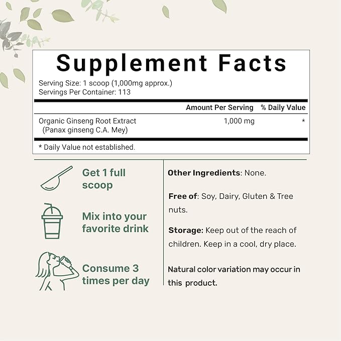 Micro Ingredients Maximum Strength Organic Korean 200:1 Powder, 4 Ounce,